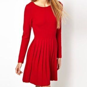 Ganni Miss Marple Dress with Pleated Skirt
